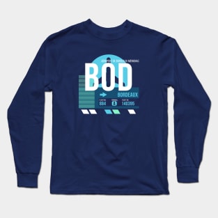 Bordeaux (BOD) Airport // Sunset Baggage Tag Long Sleeve T-Shirt